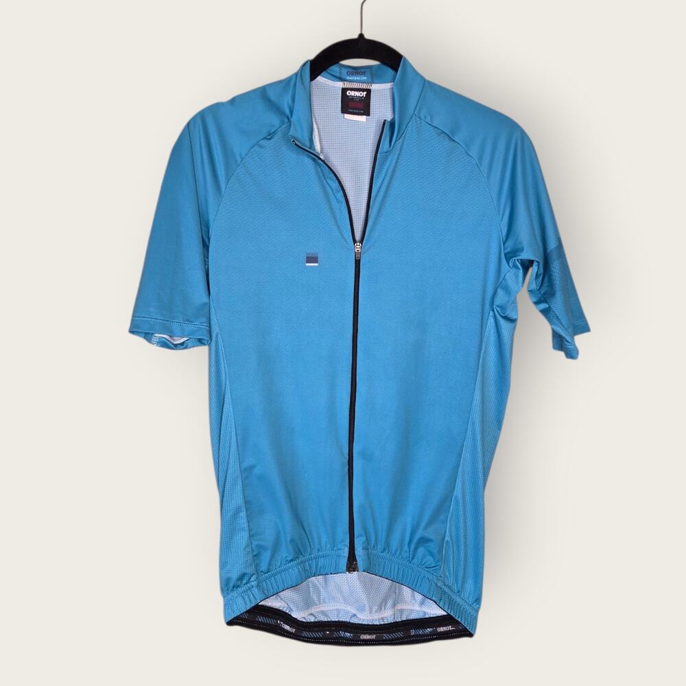 Ornot Cycling House Jersey Teal Axiom Coastal Blue Pockets Short Sleeve Men's Sm